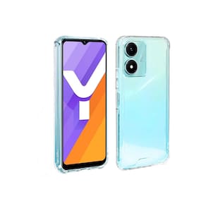 Capa de telefone transparente para Y02s 4G com proteção de câmera