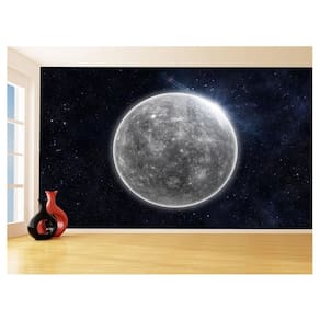 Papel De Parede 3D Espaço Estrelas Lua Cheia 3,5M Nsp153