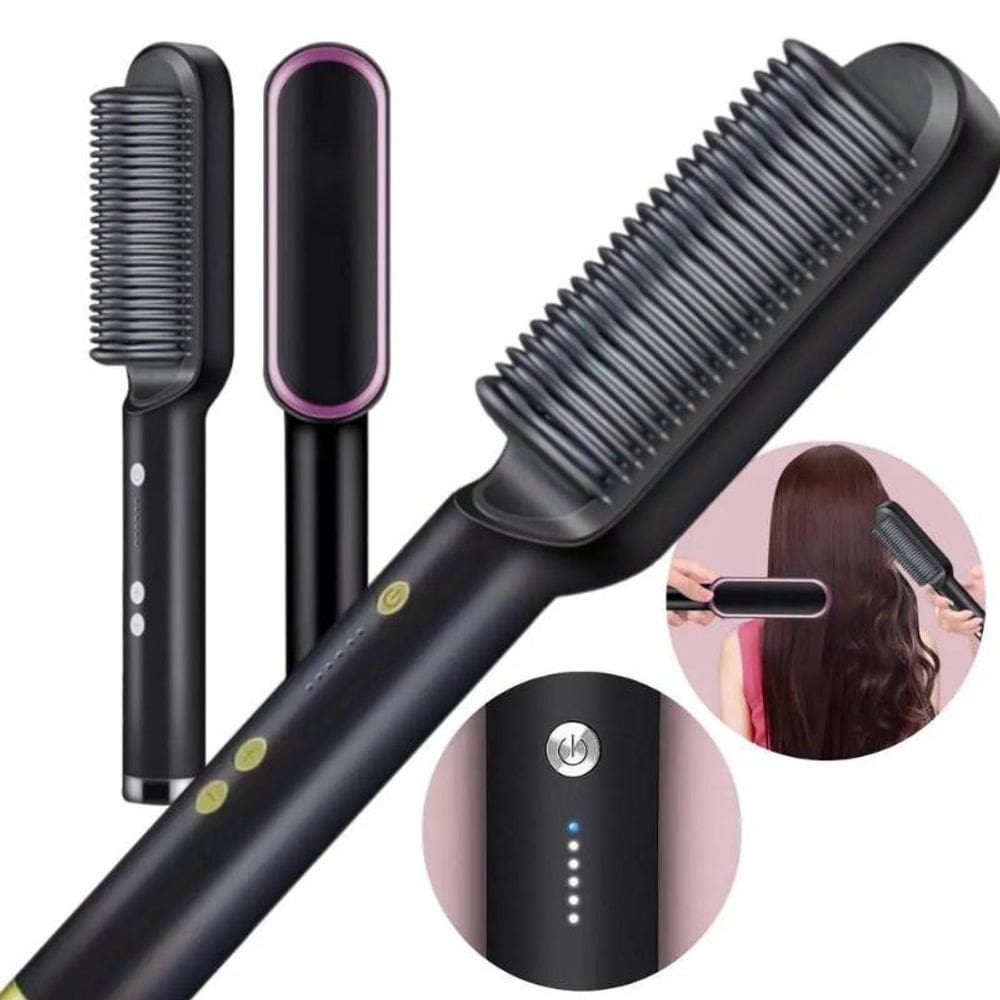 Escova secadora profissional seca alisa e modela cabelo,
