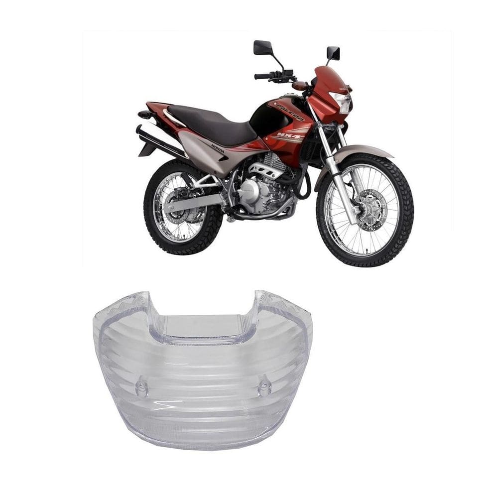 Lente lanterna traseira cristal honda nx 400 falcon até 2008