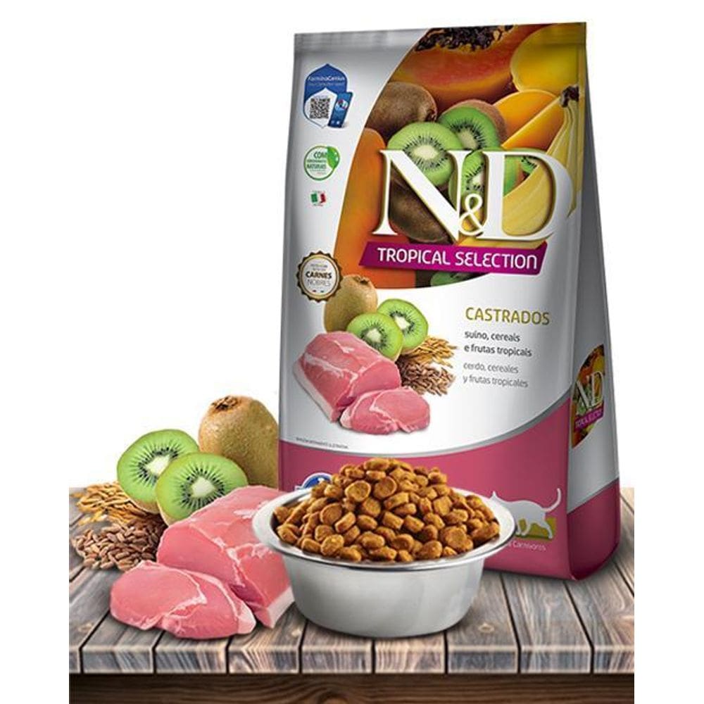 Ração seca n&d tropical selection suíno, cereais e frutas