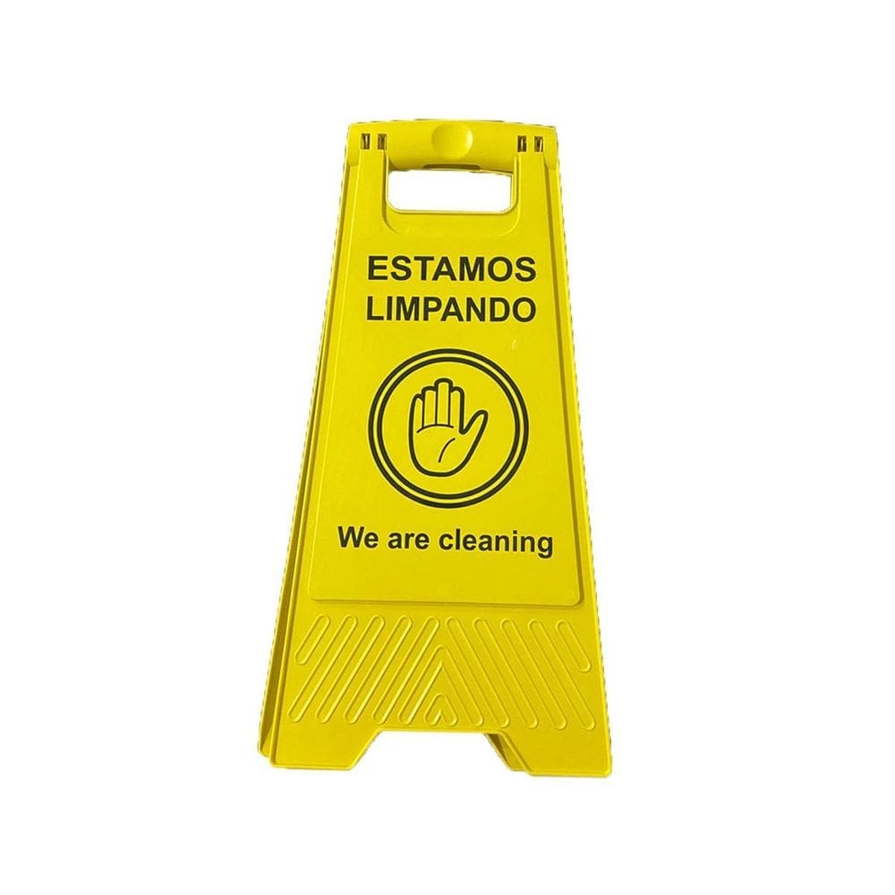 Placa Sinalizadora Tipo Cavalete Estamos Limpando