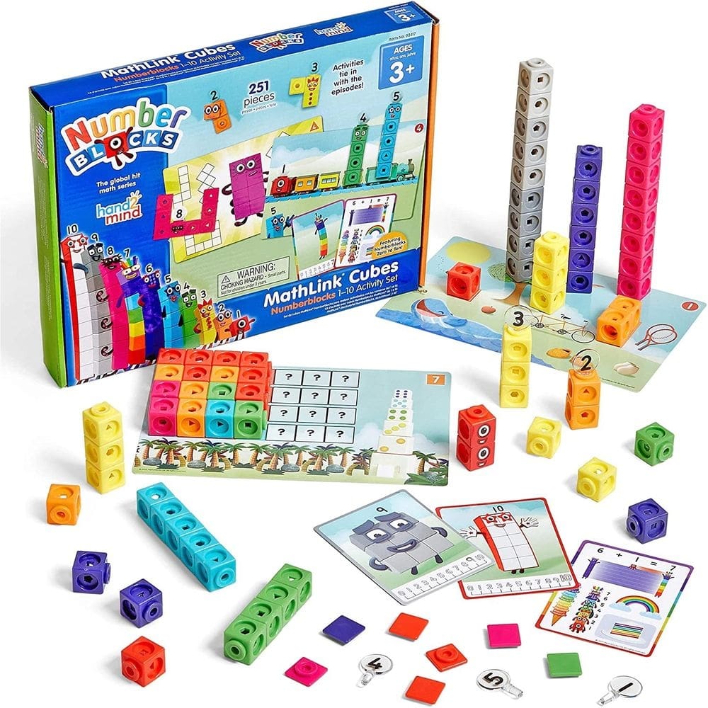 Conjunto de construção Numberblocks Educational Math Cubes 251 unidades