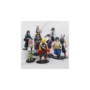 Kit de bonecos Demon Slayer Anime PVC Toy 9 caracteres de 15 cm