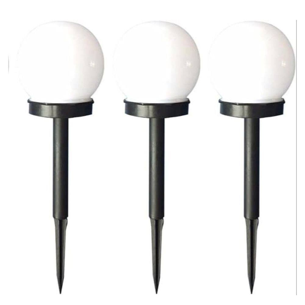 Lâmpada LED de caminho de paisagem impermeável com luzes solares x3