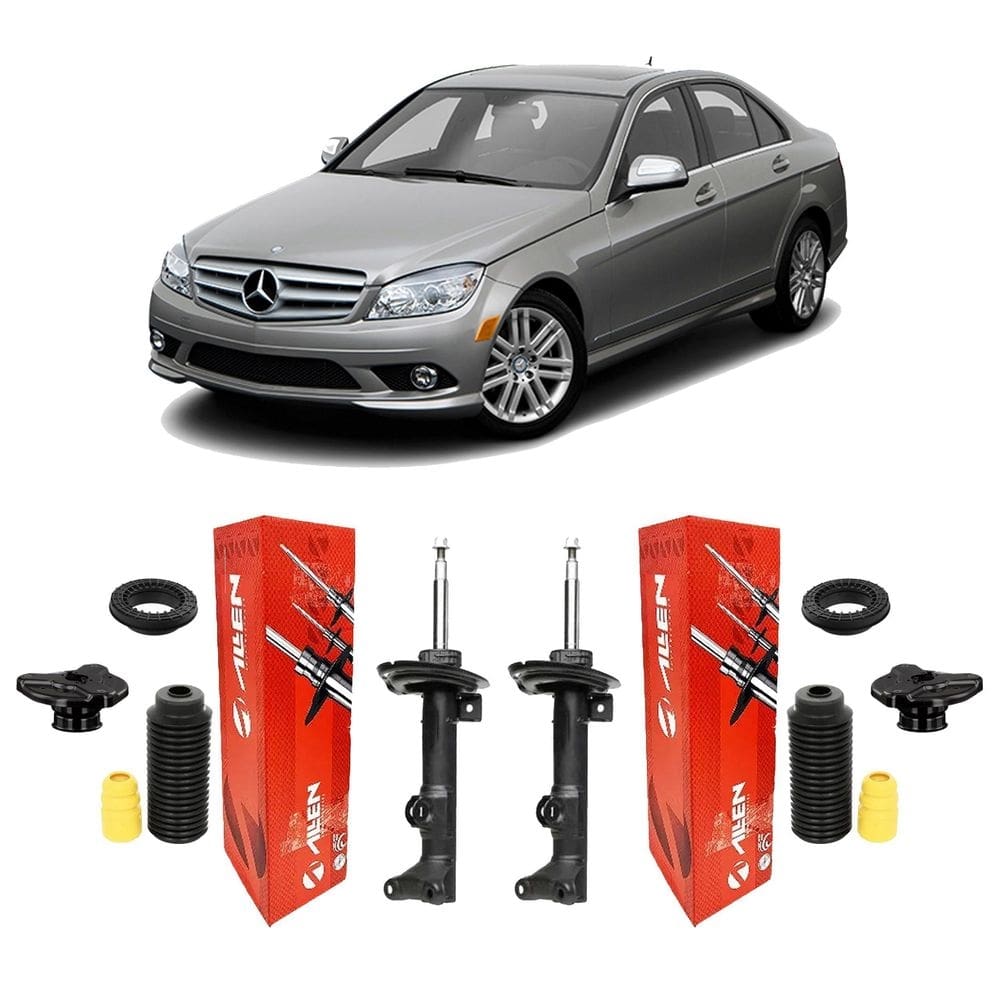 Kit 2 amortecedor + kit dianteiro mercedes c280 2007-09