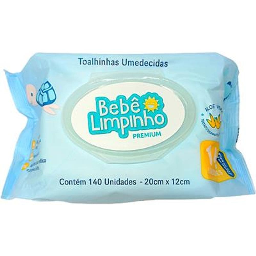 Toalha Umed.Bebe Limpinho Premium C/140Un