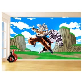 Papel De Parede Dragon Ball Goku Vegeta Anime 3,5M Dbz502