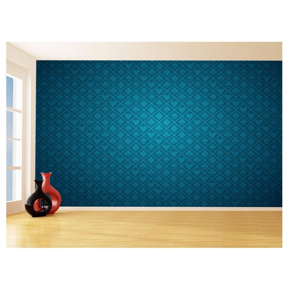 Papel De Parede 3D Textura Naipes Cartas Baralho 3,5M Txt55