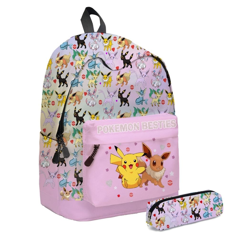 Conjunto de estojo e mochila Pokémon Pikachu para crianças