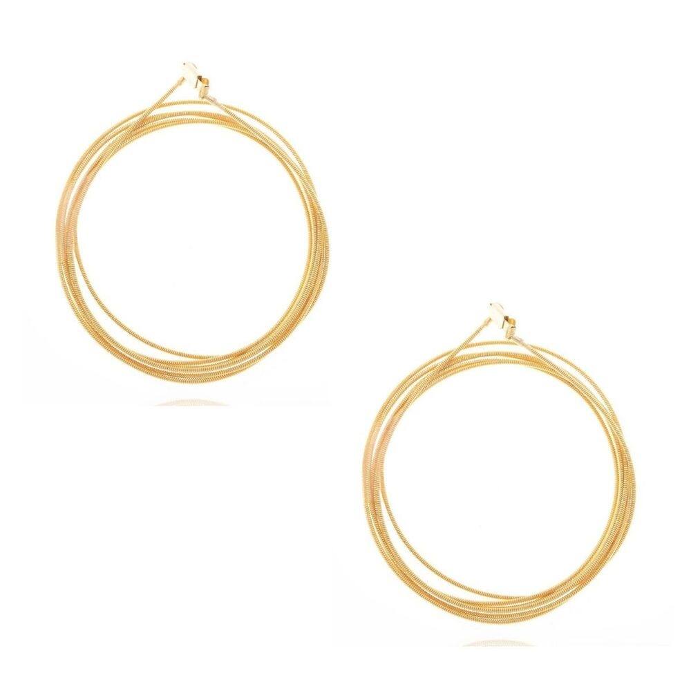 Kit 2 Pulseiras Corda De Violão Banhado Em Ouro 18k
