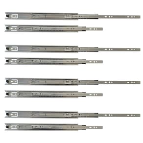Kit 8 corrediças telescópica 25cm para gaveta trilho 4 pares