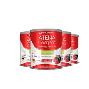 4X Colágeno Atena Verisol+Ácido Hialurônico Frutas Vermelhas