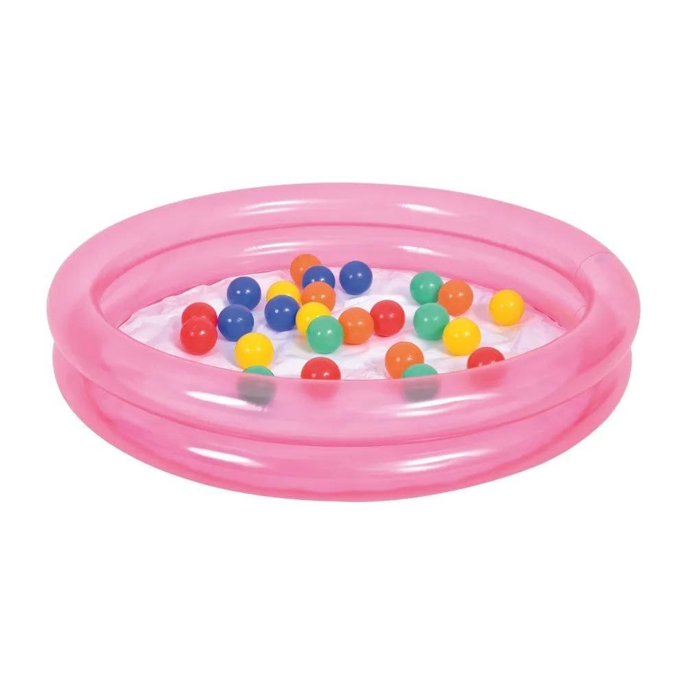 Piscina de Bolinhas Inflável Infantil 25 Bolas Jilong Rosa