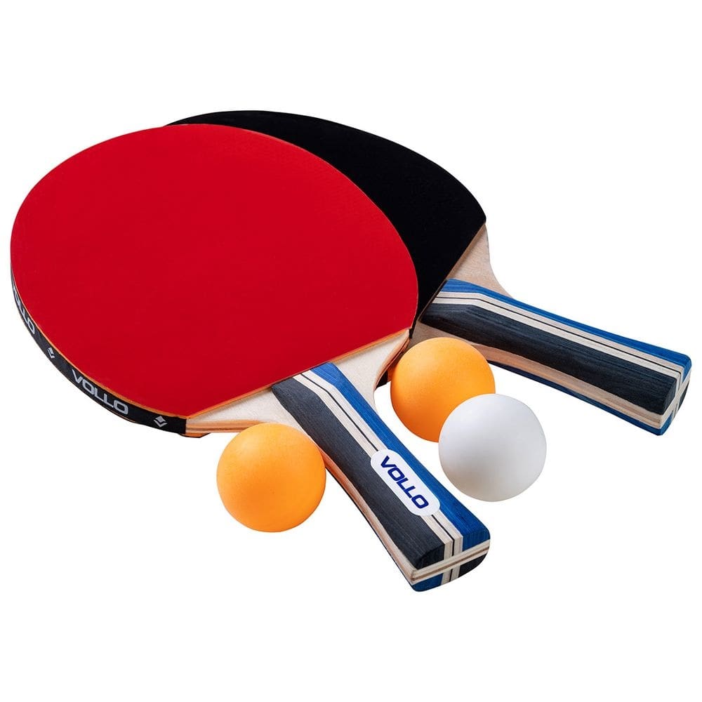 Kit 2 Raquetes 3 Bolas Tênis de Mesa Ping Pong Lazer Esporte Treino Vollo