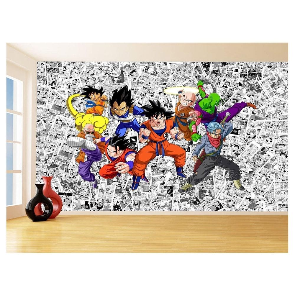 Papel De Parede Dragon Ball Goku Vegeta Anime 3,5M Dbz133
