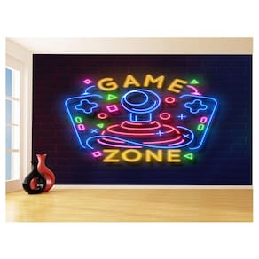 Papel De Parede 3D Salão De Jogos Game Zone Joy 3,5M Jcs111