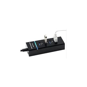 Hub USB 3.0 de 4 portas, velocidade máxima de 5 Gbps