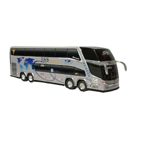 Carrinho em miniatura ônibus ass turismo 2 andares