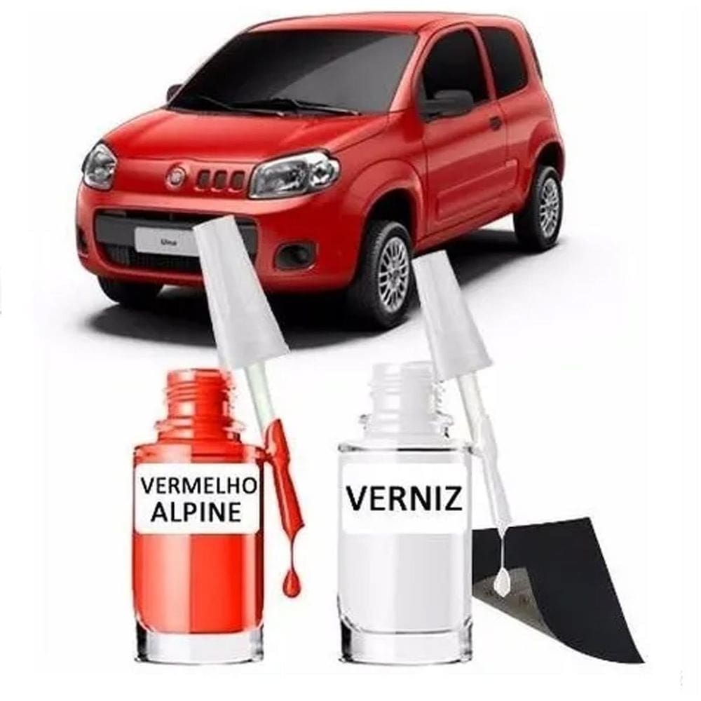 Tinta tira risco retoque automotivo vermelho alpine vermelho alpine 20 ml
