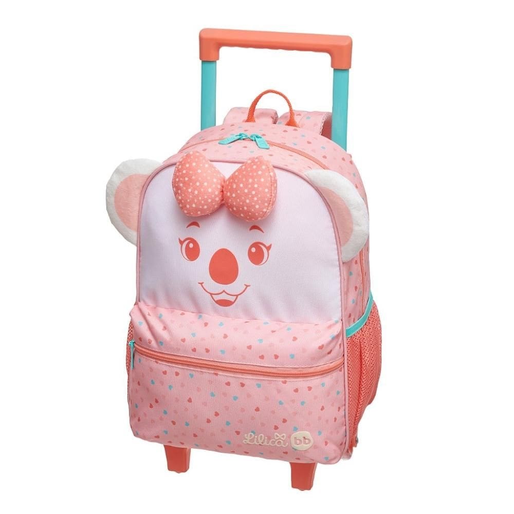 Mochila de Rodinhas Lilica Ripilica Com Alças Toddler Rosa