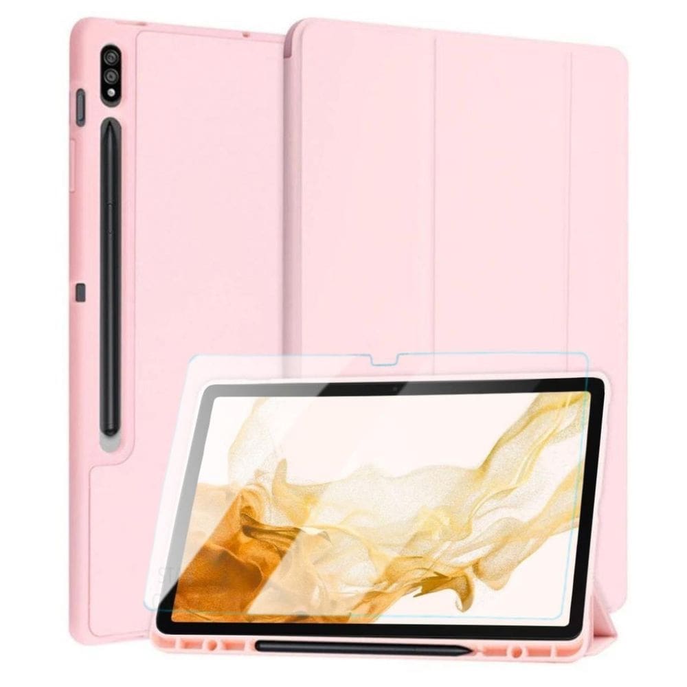 Capa tpu auto sleep para tab s8 11 x700 + película de vidro