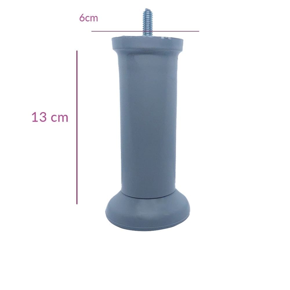 Kit Pes Cinza Cama box 14 pes com 13 cm de altura