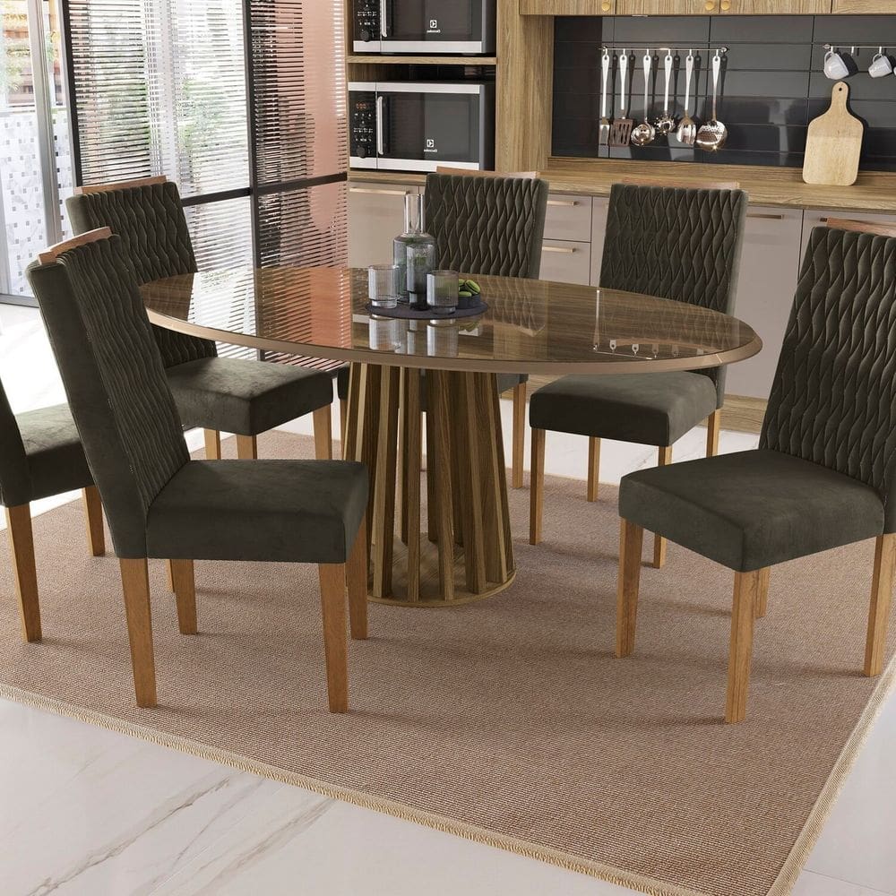 Conjunto 2 Cadeiras para Sala de Jantar CAD157 Freijo/Off White/Cinza