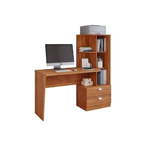 Mesa de Computador Elisa c/ 2 Gavetas e 6 Nichos Cinamomo - Permóbili