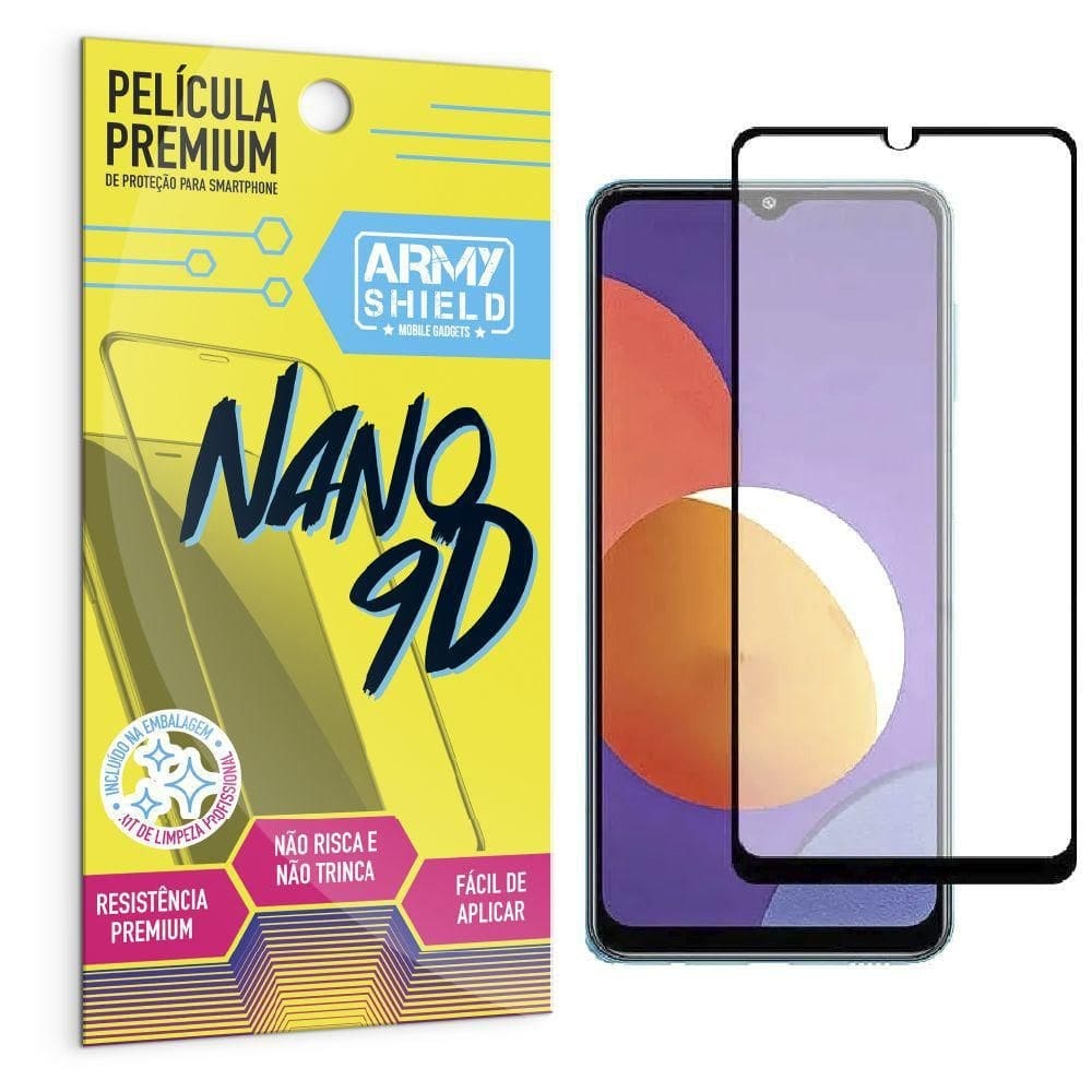 Película galaxy m12 premium nano 9d - armyshield
