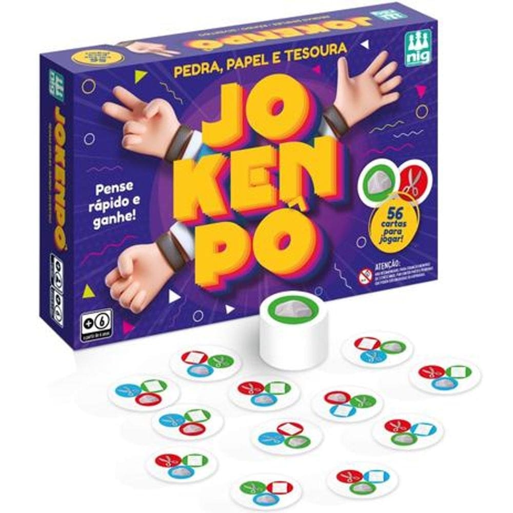 Jogo Jokenpô Pedra Papel E Tesoura - Nig Brinquedos