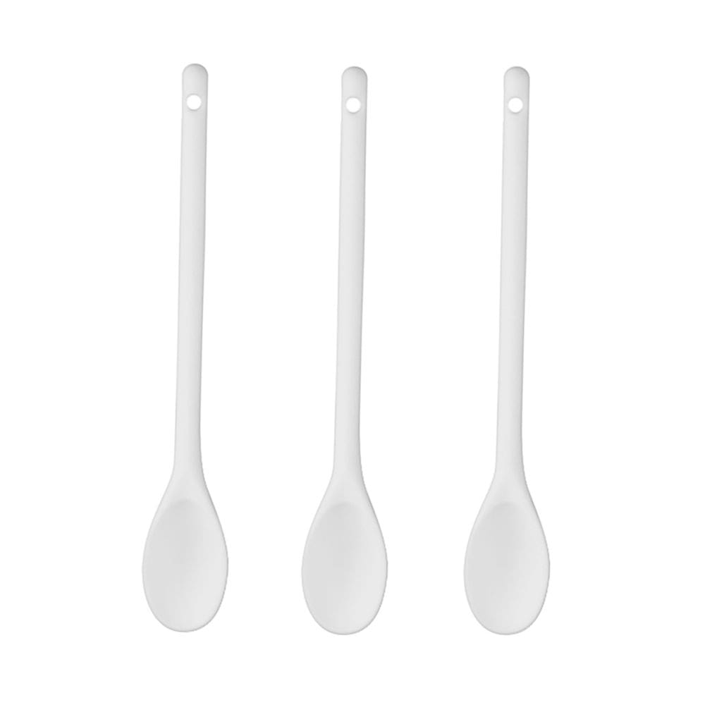 Colher Branca Profissional Cabo Longo 41cm Polipropileno 3un