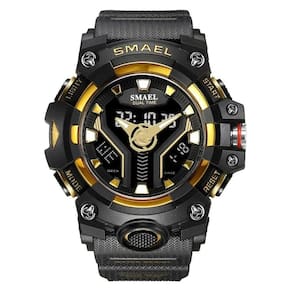 Relógio Masculino Smael Estilo Militar 8075 Black Gold