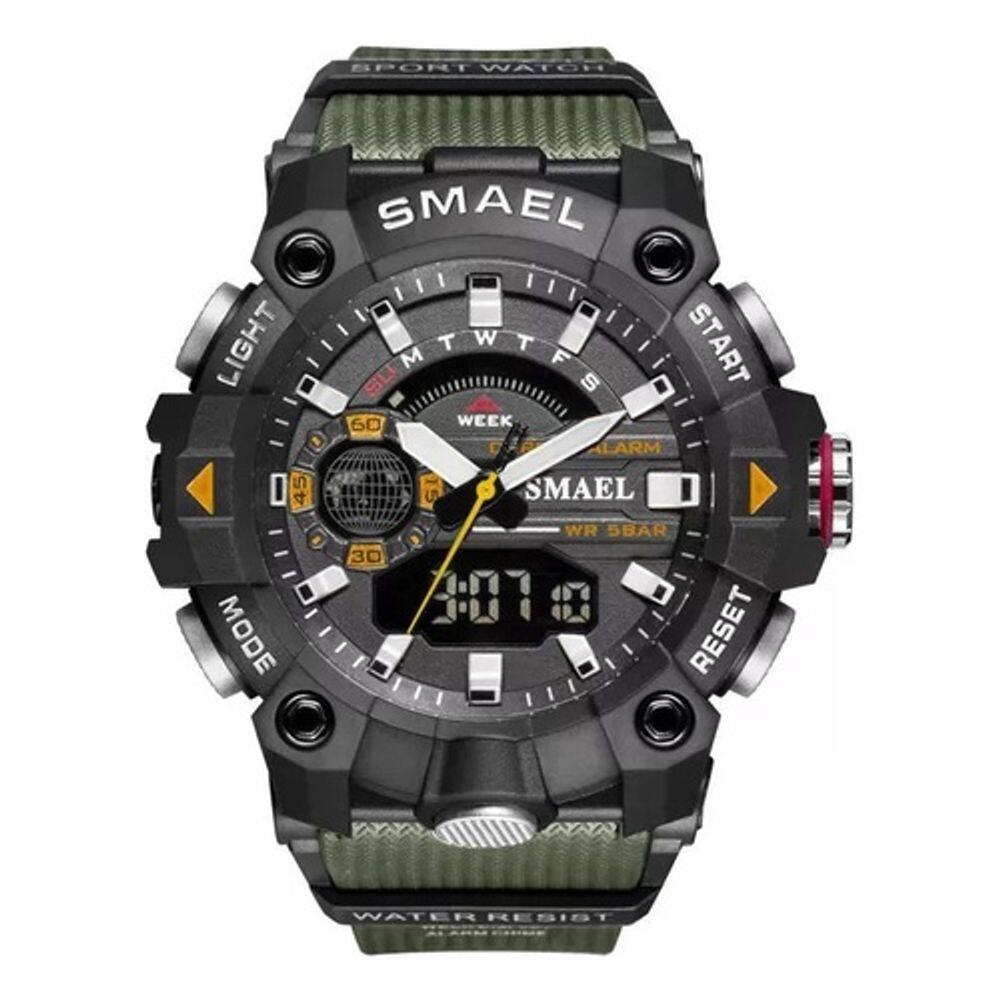 Relógio Masculino Smael Estilo Militar 8040 Verde