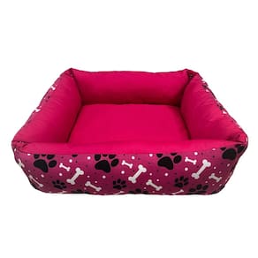Cama para Cães e Gatos CamaPet Pata Osso Rosa Tamanho P