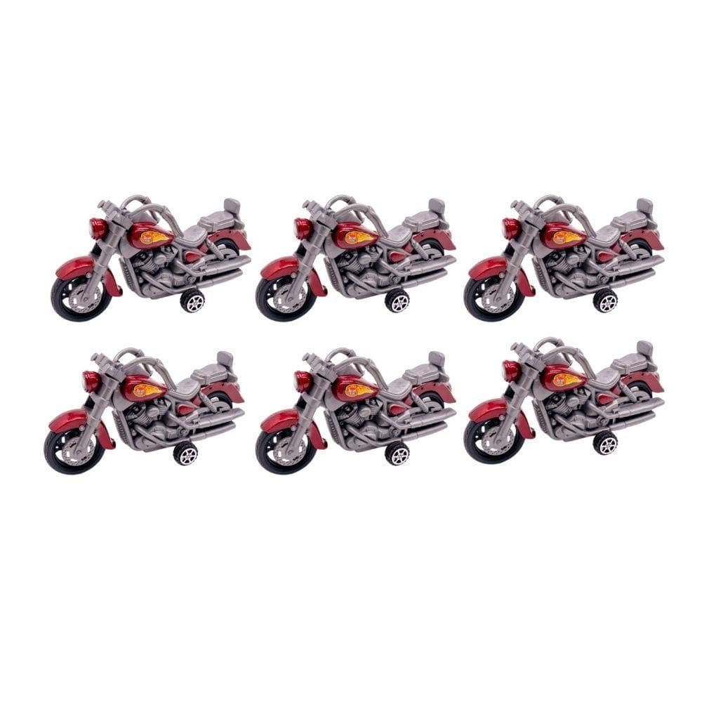 Moto Vermelha Brinquedo Lembrancinha Presente Infantil - Kit 6 Unidades