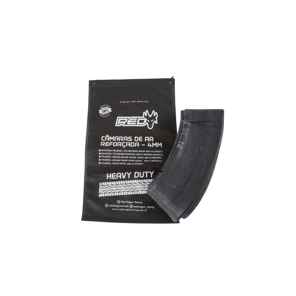 Kit câmara ar 4mm reforçada dianteira e traseira Aro 18 moto
