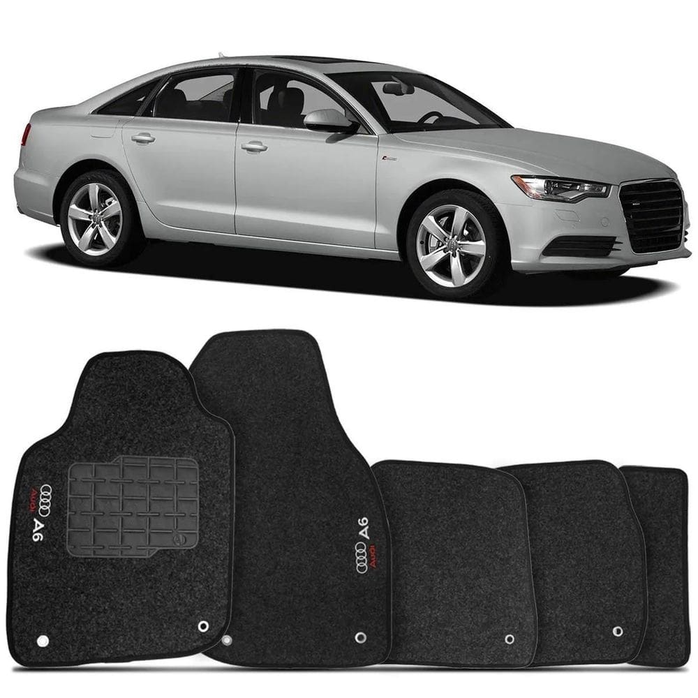Tapete automotivo audi a6 em carpet linha luxo