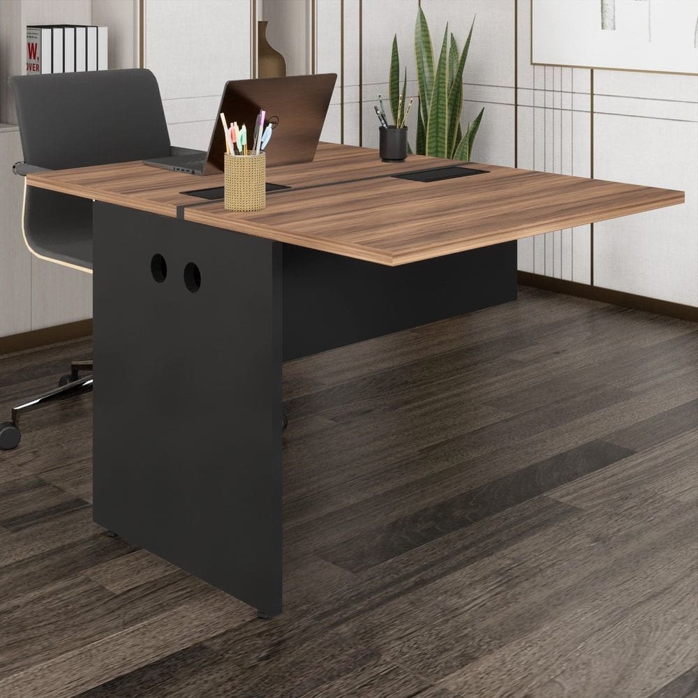 Plataforma Dupla Acoplar Pé Painel Espresso Móveis Marrom/Preto