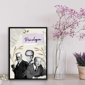 Quadro Decorativo Mestres Da Psicologia 24X18Cm