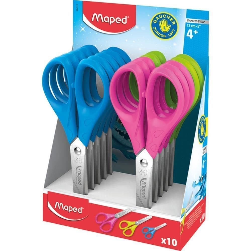 Tesoura escolar pulse jacare canhoto 13cm  s