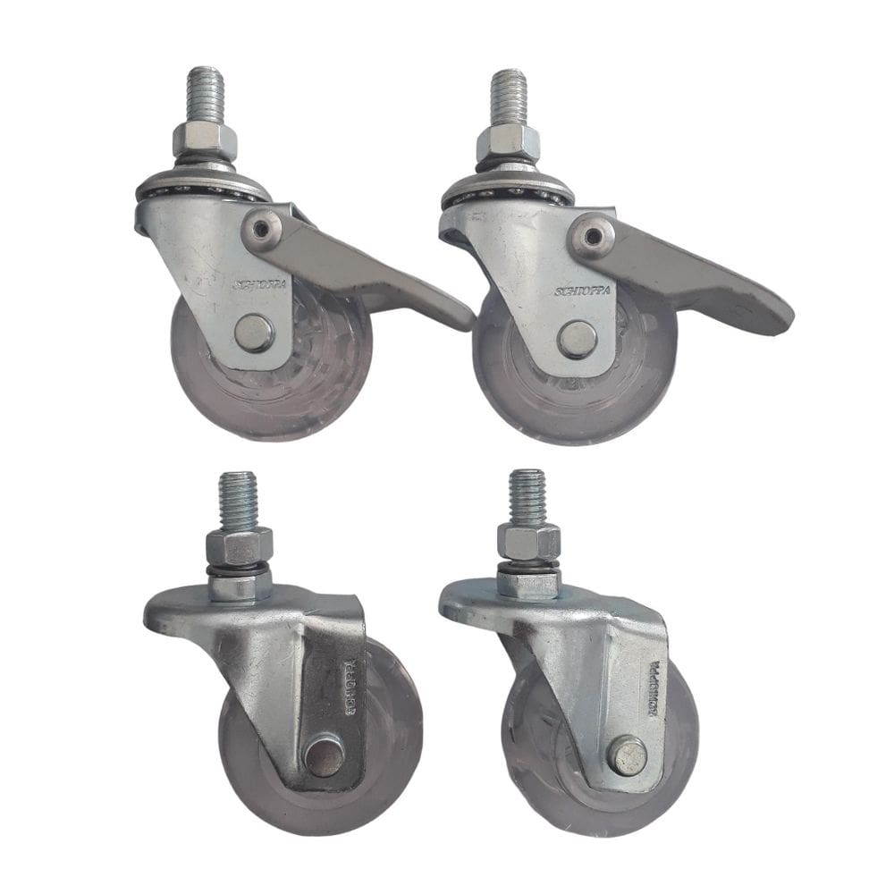 Rodizio para móveis gel com freio e sem glae 210 fpi e flae