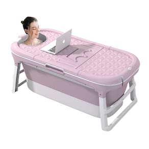 Banheira Ofurô Dobrável Portátil Adulto 128 Cm Vg+ Rosa