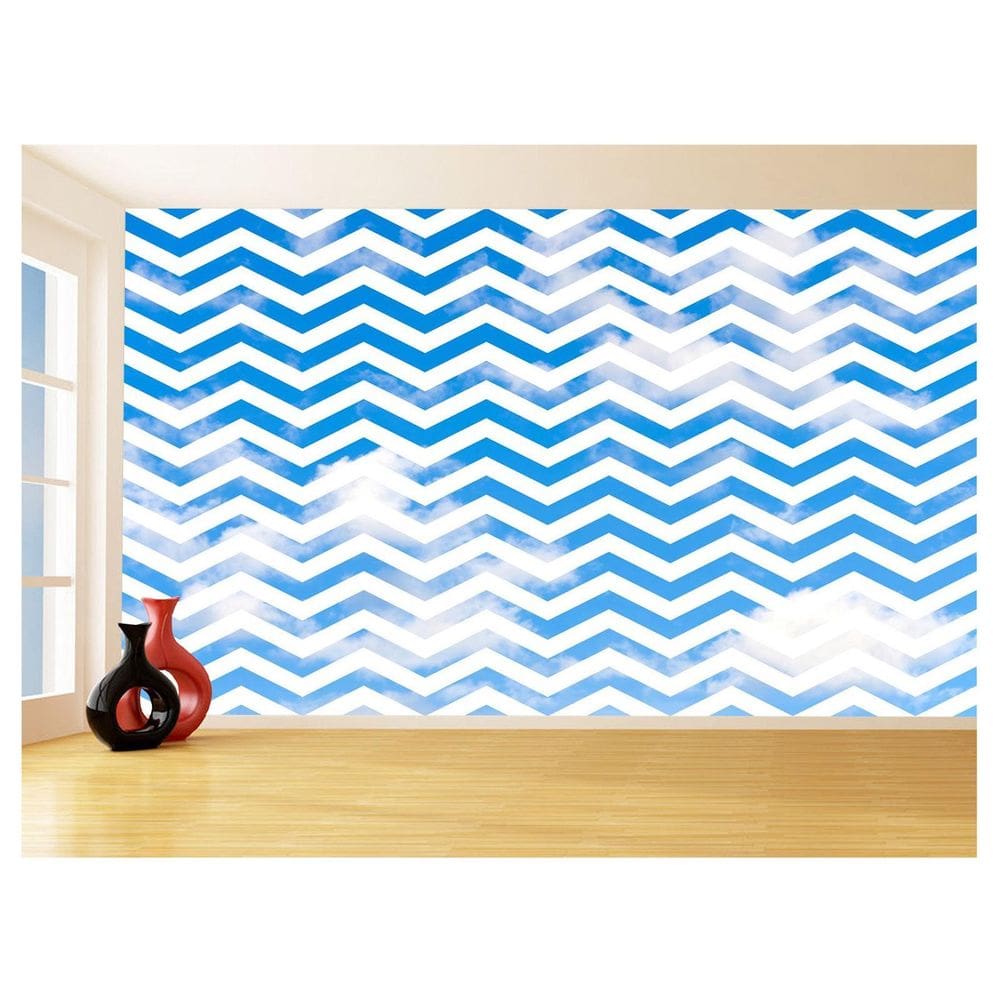 Papel De Parede 3D Sala Chevron Zig Zag Listras 3,5M Zig85