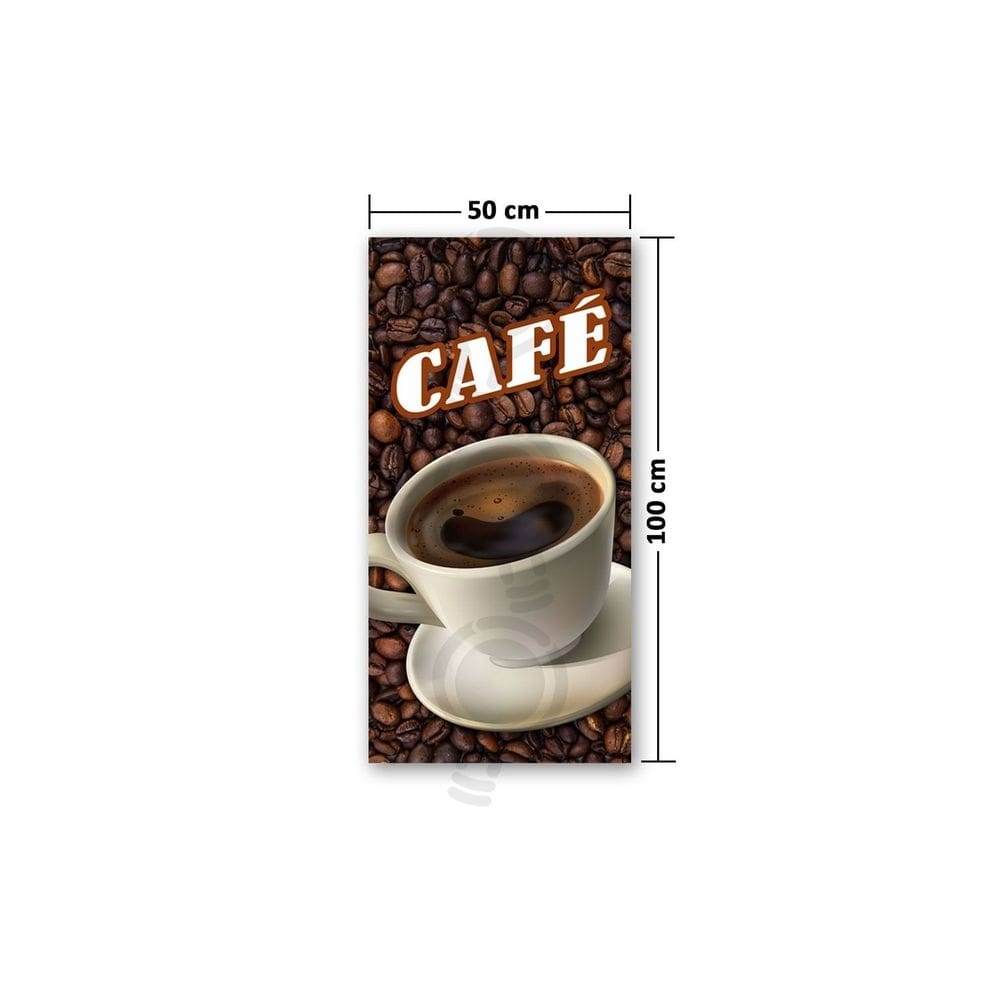 Banner suspenso com impressão em tecido de PVC Pendon Cafe 2-3 anos de vida