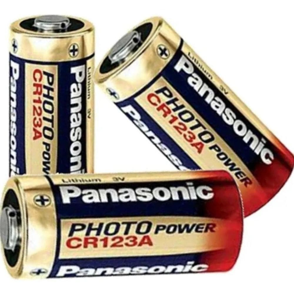 Bateria cr123a panasonic lithium 3v kit 3 pilha