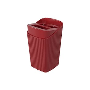 Porta Escova de Dentes Coza New Square Vermelho Bold
