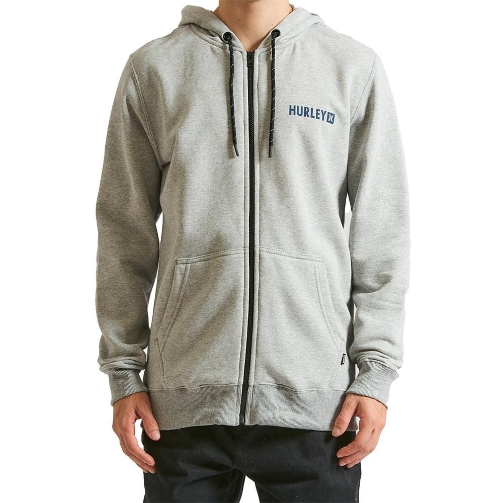 Moletom Hurley Aberto Square WT24 Masculino Mescla Cinza