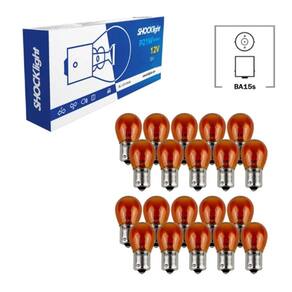 20x lampada seta pisca ré âmbar 1141a 12v 21w ba15s 01 polo