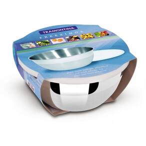 Pote redondo aço inox com tampa 1,5l tramontina